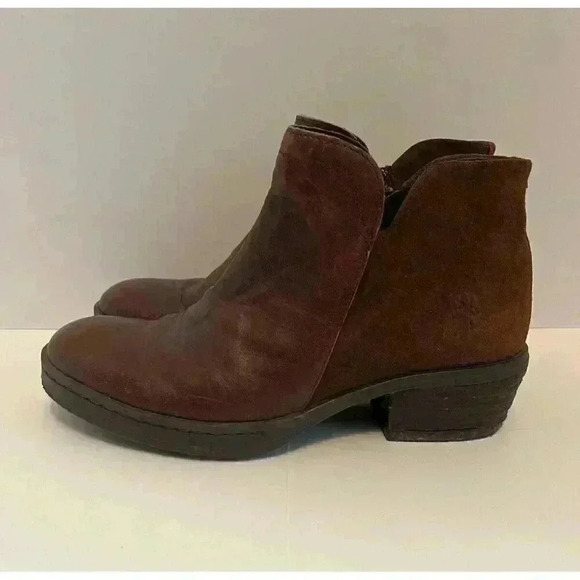 Fly London Brown Leather Ankle Boots Women’s Size EU 37 – Low Heel Booties - Picture 3 of 16